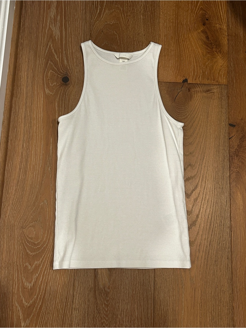 H&M White Ribbed Tank Top - Picture 2 of 4